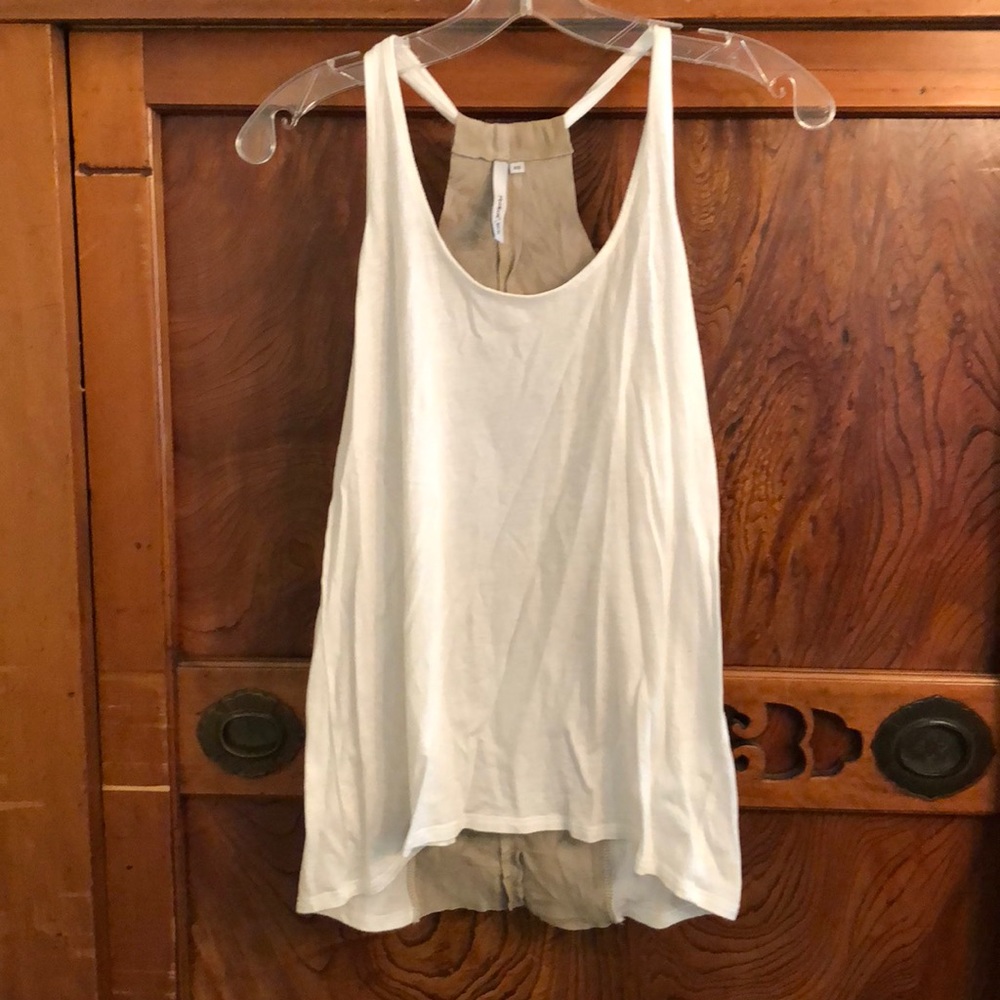 Michael Stars white & beige tank sz xs
